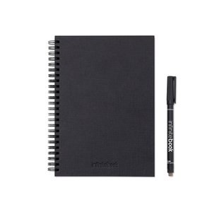 InfiniteBook 33210 - Kit comprising "Infinitebook" with hard cover, 1 cleaning kit, 1 marker and 1 ballpoint holder