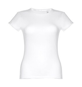 TH Clothes 30105 - Women's fitted short sleeve cotton T-shirt. White