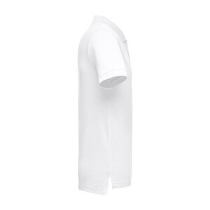 TH Clothes 30130 - Men's short-sleeved cotton piqué polo shirt. White