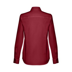 TH Clothes 30154 - Women's long-sleeved oxford shirt with pearl coloured buttons