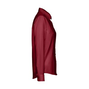 TH Clothes 30154 - Women's long-sleeved oxford shirt with pearl coloured buttons