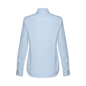 TH Clothes 30154 - Women's long-sleeved oxford shirt with pearl coloured buttons