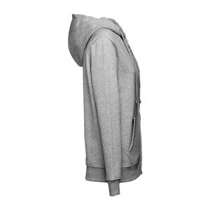 TH Clothes 30162 - Women's hoodie in cotton and polyester with full zip