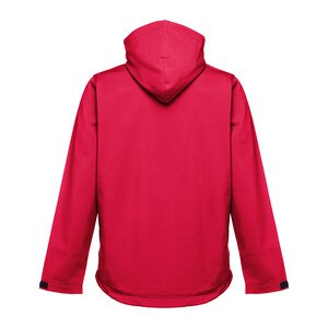 TH Clothes 30180 - Men's softshell jacket with detachable hood and rounded back hem