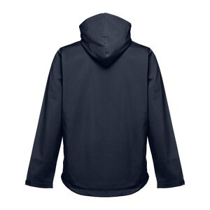 TH Clothes 30180 - Men's softshell jacket with detachable hood and rounded back hem