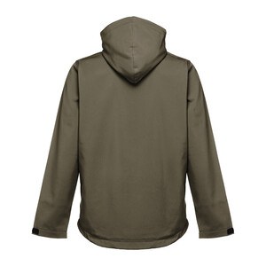 TH Clothes 30180 - Men's softshell jacket with detachable hood and rounded back hem