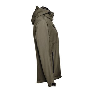 TH Clothes 30180 - Men's softshell jacket with detachable hood and rounded back hem