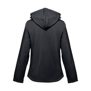 TH Clothes 30181 - Women's softshell jacket with detachable hood and rounded back hem