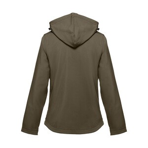 TH Clothes 30181 - Women's softshell jacket with detachable hood and rounded back hem