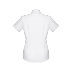 TH Clothes 30201 - Women's short-sleeved oxford shirt. White