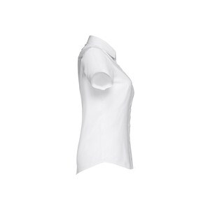 TH Clothes 30201 - Women's short-sleeved oxford shirt. White
