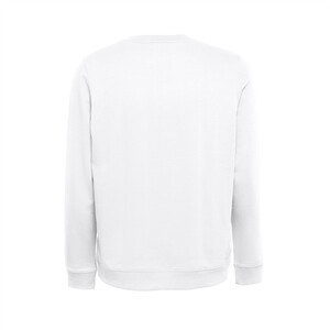 TH Clothes 30265 - Unisex sweatshirt in Italian with ribbed collar, cuffs and waistband. White