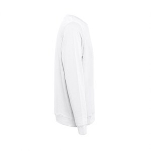 TH Clothes 30265 - Unisex sweatshirt in Italian with ribbed collar, cuffs and waistband. White