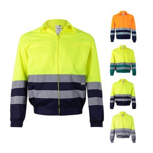 Velilla 36020 - Two-tone twill jacket (210g/m²) in polyester (80%) and cotton (20%)