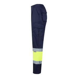 Velilla 36052 - Two-tone twill trousers (210g/m²), lined, multi-pocket, in cotton (20%) and polyester (80%)