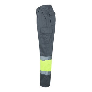 Velilla 36052 - Two-tone twill trousers (210g/m²), lined, multi-pocket, in cotton (20%) and polyester (80%)