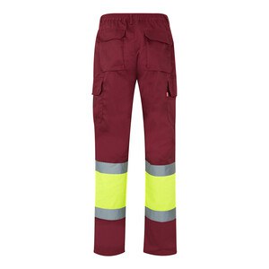 Velilla 36052 - Two-tone twill trousers (210g/m²), lined, multi-pocket, in cotton (20%) and polyester (80%)