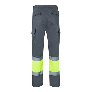 Velilla 36056 - Two-tone multi-pocket twill trousers (210g/m²), in cotton (20%) and polyester (80%)