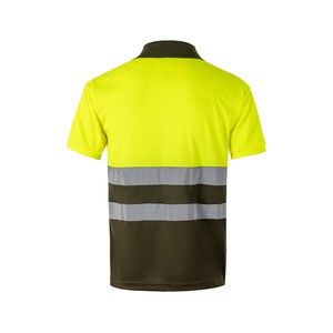 Velilla 36063 - Two-tone bird-eye polo shirt (160g/m²) with short sleeves, in polyester (100%)