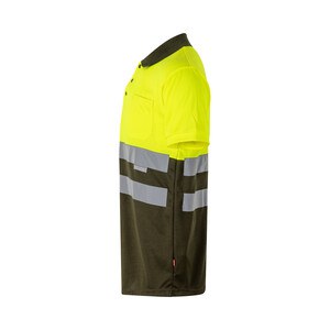 Velilla 36063 - Two-tone bird-eye polo shirt (160g/m²) with short sleeves, in polyester (100%)