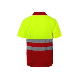 Velilla 36065 - Two-tone bird-eye polo shirt (160g/m²) with short sleeves, in polyester (100%)