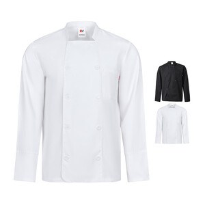 Velilla 36123 - Long-sleeved kitchen jacket (175g/m²), in cotton (35%) and polyester (65%)