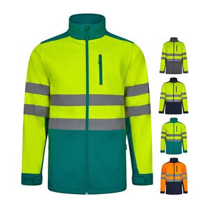 Velilla 36144 - Two-tone soft shell jacket (280g/m²), in polyester (96%) and elastane (4%)