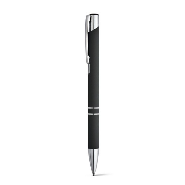 Soft touch aluminium ball pen - Egotier 81141