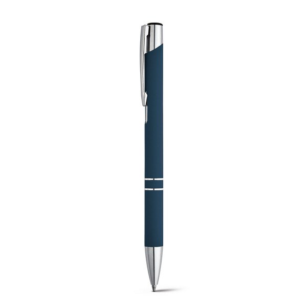 Soft touch aluminium ball pen - Egotier 81141