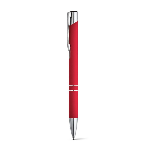 Soft touch aluminium ball pen - Egotier 81141
