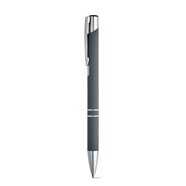 Soft touch aluminium ball pen - Egotier 81141