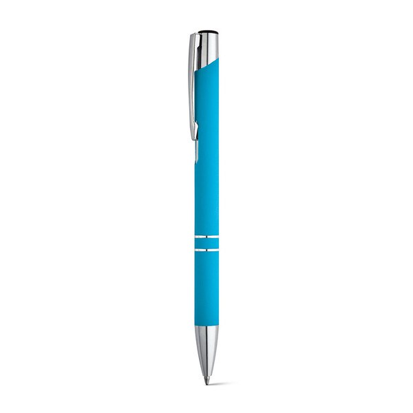 Soft touch aluminium ball pen - Egotier 81141
