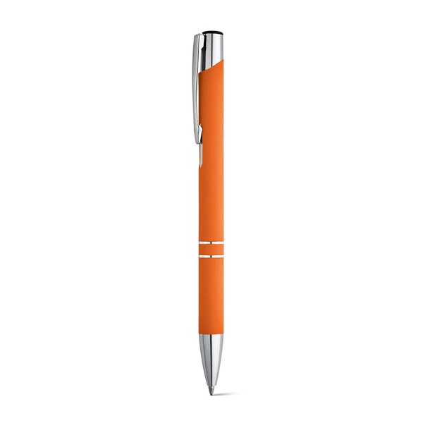 Soft touch aluminium ball pen - Egotier 81141