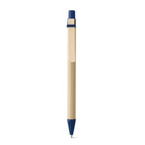 Kraft paper ball pen with wooden clip - Egotier 91292