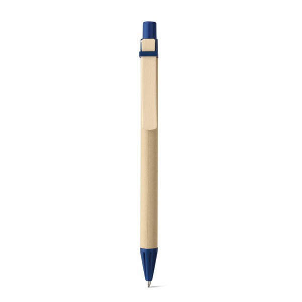 Kraft paper ball pen with wooden clip - Egotier 91292