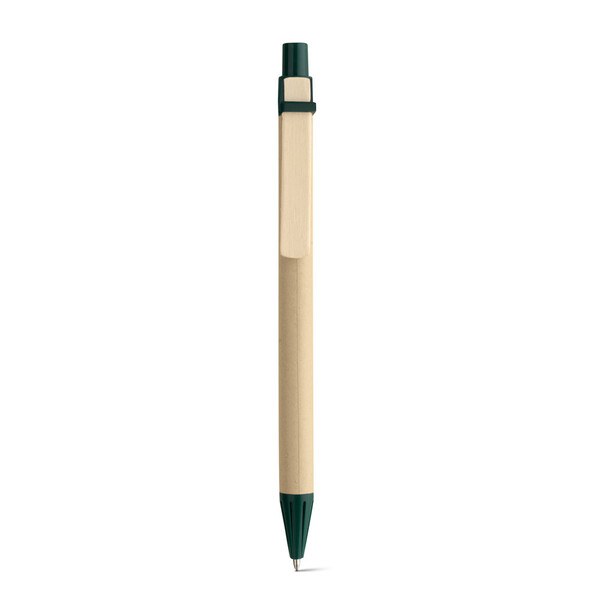 Kraft paper ball pen with wooden clip - Egotier 91292