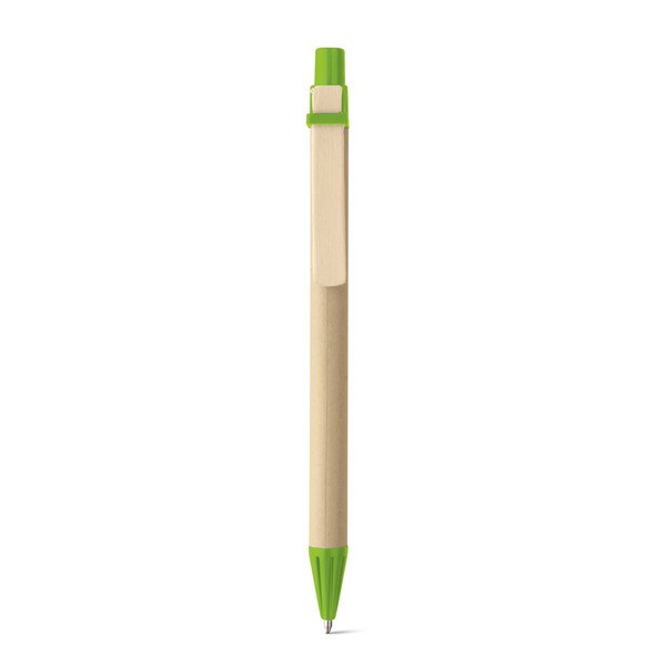 Kraft paper ball pen with wooden clip - Egotier 91292