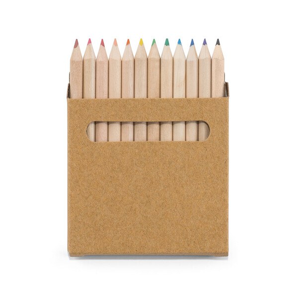 Pencil box with 12 coloured pencils - Egotier 91747