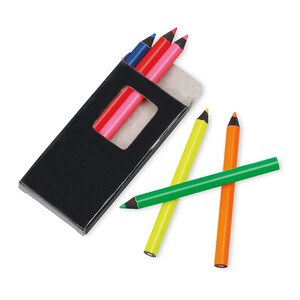 Pencil box with 6 coloured pencils - Egotier 91767