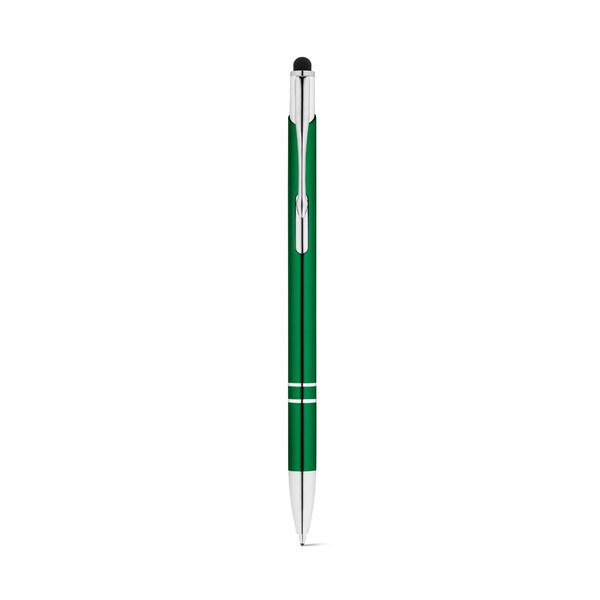 Aluminium ball pen with touch tip and clip - Egotier 91849
