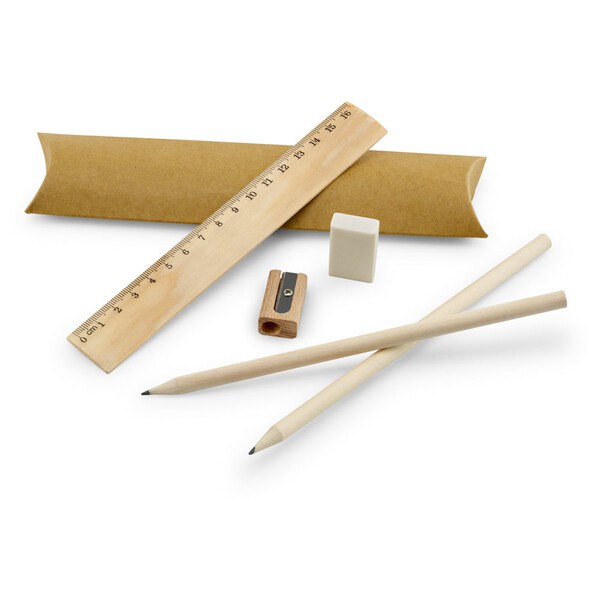 School writing set: ruler, pencil, eraser and sharpener - Egotier 91932