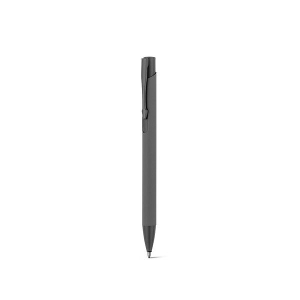 Recycled aluminium (100% rAL) ballpoint pen with rubber finish - Egotier 91944