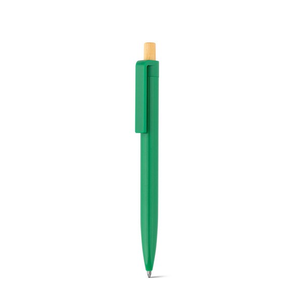 Recycled ABS (100% rABS) ballpoint pen with bamboo button - Egotier 91945