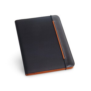 A4 folder in PU and 800D with lined pages - Egotier 92040