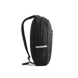 300D recycled polyester and 600D recycled polyester single strap backpack, with 210D recycled polyester lining - Egotier 92191