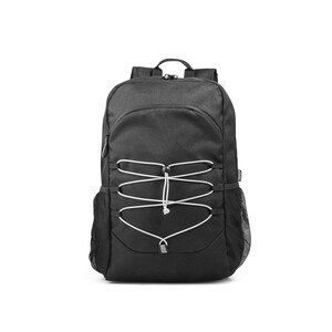 300D recycled polyester and 600D recycled polyester laptop backpack with reflective elements - Egotier 92192