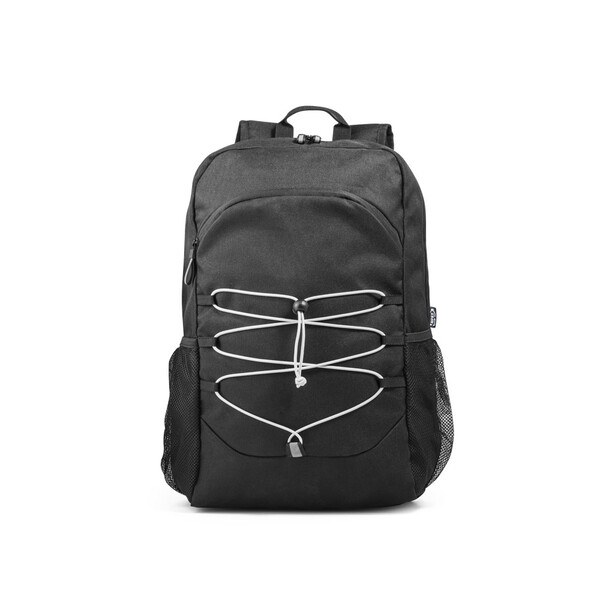 300D recycled polyester and 600D recycled polyester laptop backpack with reflective elements - Egotier 92192