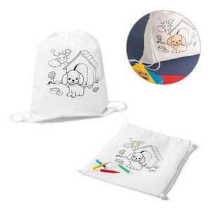Children's drawstring bag for colouring (80 g/m²) - Egotier 92619