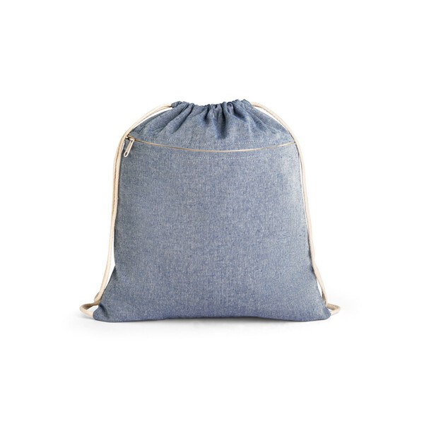 Drawstring bag in recycled cotton (70%), polyester (30% rPET) (140 g/m²) - Egotier 92928