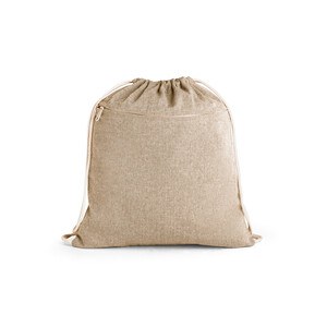Drawstring bag in recycled cotton (70%), polyester (30% rPET) (140 g/m²) - Egotier 92928
